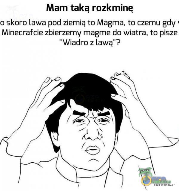 Mam taką rozkmine o skoro lawa pod ziemią to Magma, to czemu gdy Minecrafcie zbierzemy magme do wiatra, to pisze Wiadro z lawą ?