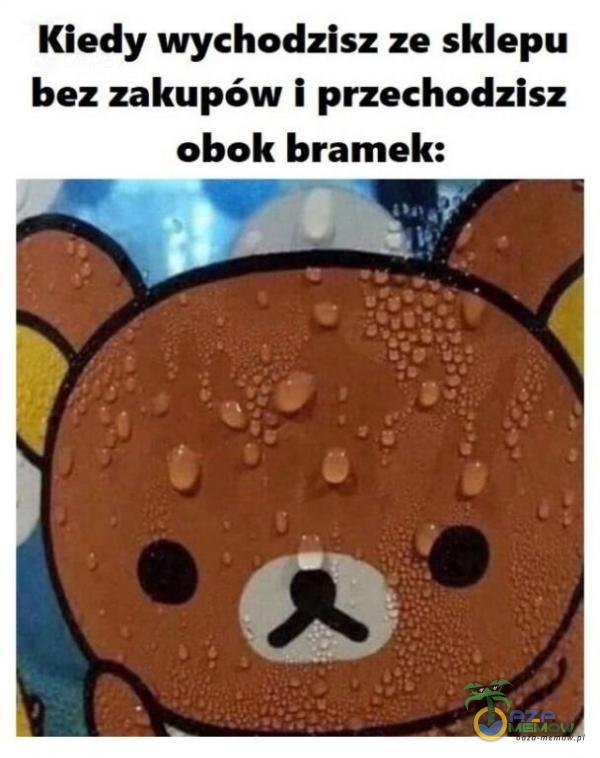 Kiedy wychodzisz ze sklepu bez zakupów i przechodzisz obok bramek: