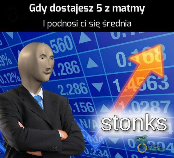 Gdy dostajesz 5 z matmy I podnosi ci sie średnia stonką