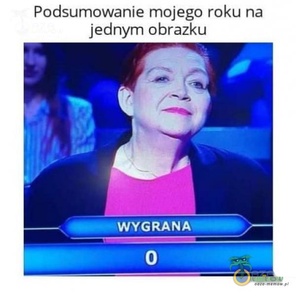 Podsumowanie mojego roku na jednym obrazku WYGRANA