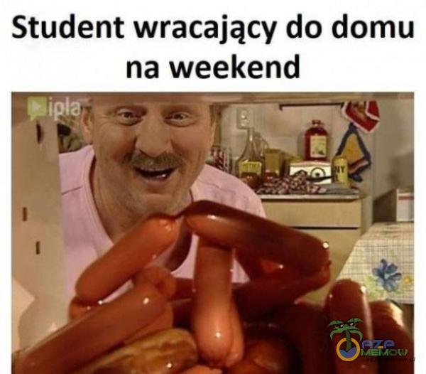 Student wracający do domu na weekend