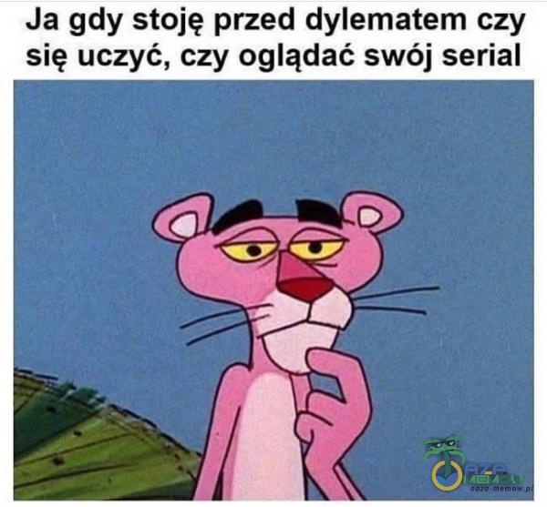 Ja gdy stoję przed dylematem czy się uczyć, czy oglądać swój serial