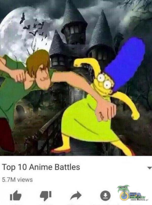Top 10 Anime Battles views