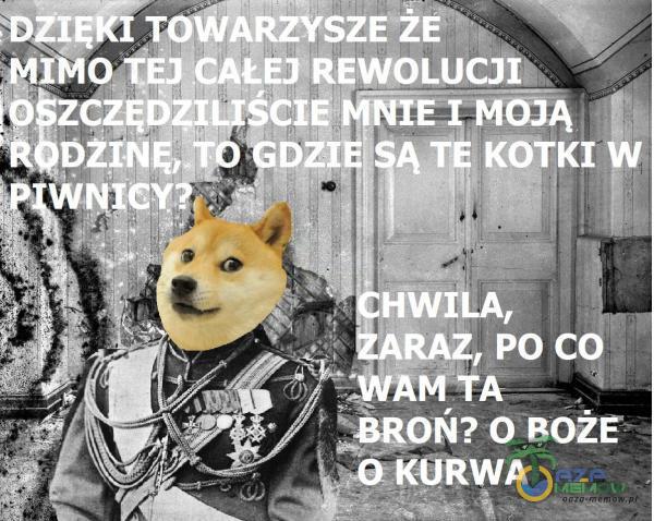 TOWARZYSZEŻ€Ă MIŃOÎEJ CAŁEJ REWOLUCJI 10 czĘ CIE NIE Ŕ D21NĘ;P DZ Ą T KOTKI HWILA, RAZ, PO CO BROŃ? O BOŻ***KURWA