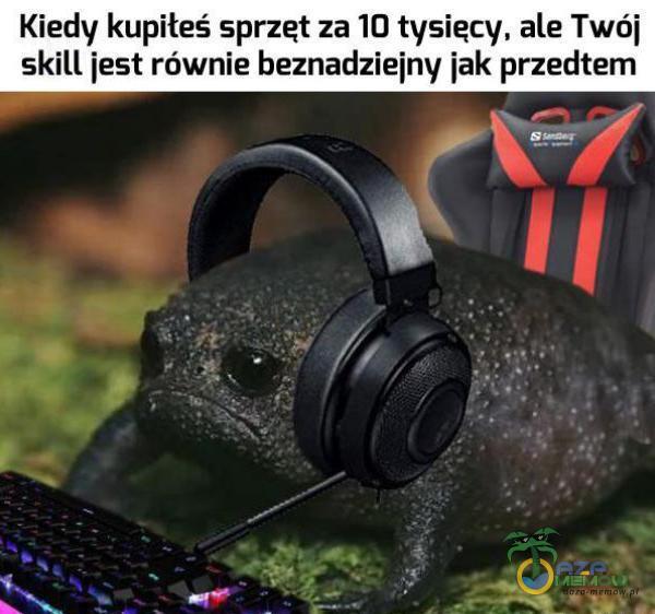 Kiedy kupiłeś sprzęt za 10 tysięcy, ale Twój skill jest równie beznadziejny