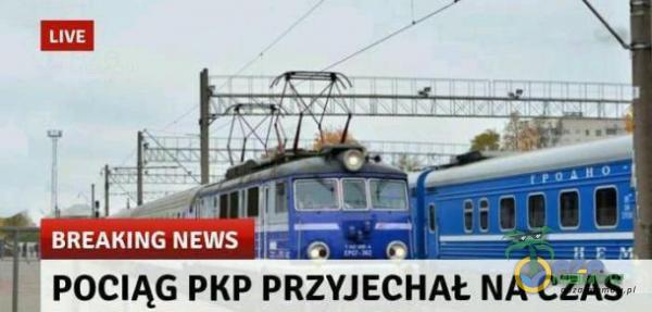 LIVE BREAKING NEWS POCIĄG PKP PRZYJECHAŁ NA CZAS