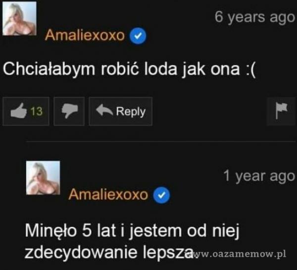 6 years ago Amaliexoxo Chciałabym robić loda jak ona :( 413 ŔRey Amaliexoxo 1 year ago Minęło 5 lat i jestem od niej zdecydowanie lepsza.