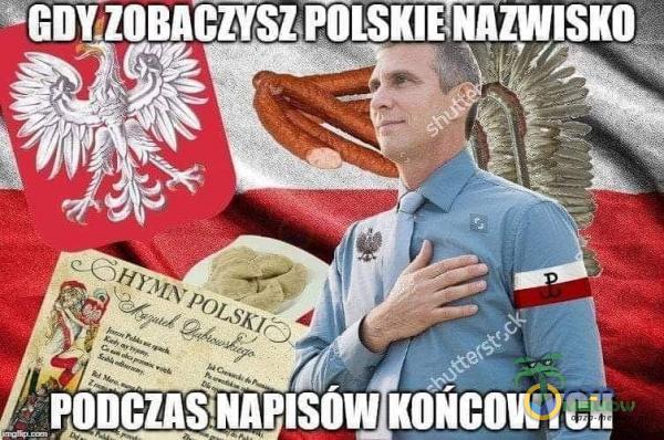• POLSKIE,NAZWISKO gODCZAS&lSOW KOŃCOWYCH