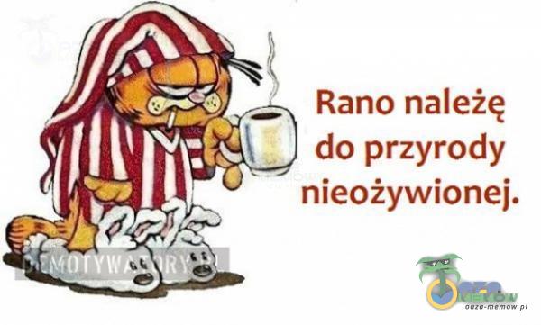 Rano należę do przyrody nieożywionej.