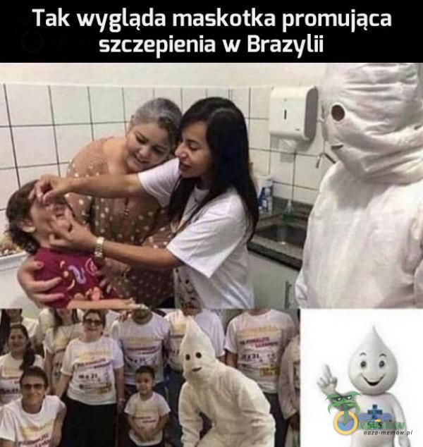 Tak wygląda maskotka promująca szczepienia w Brazylii