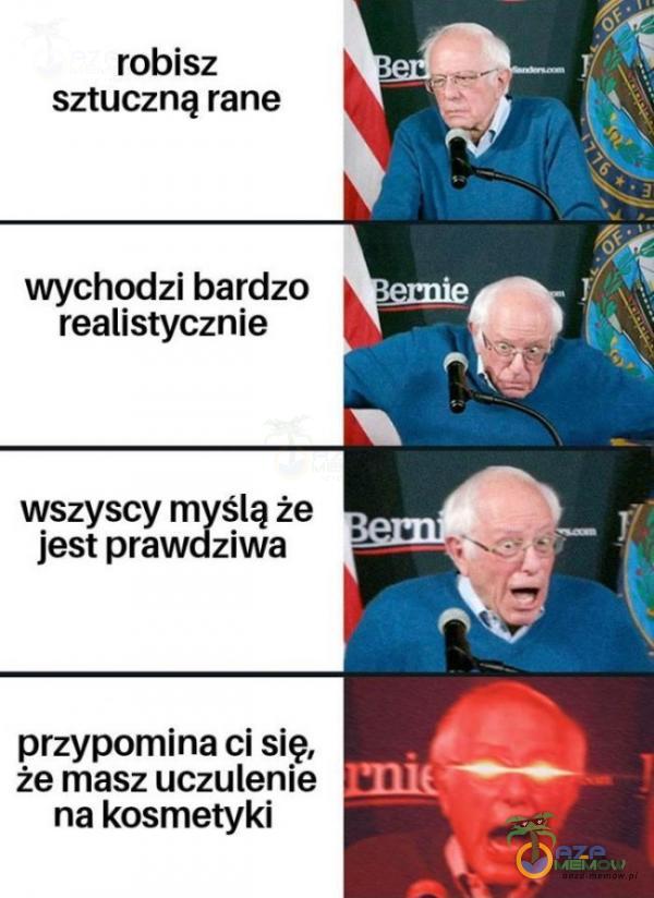 robisz sztucznąrane wychodzi bardzo realistycznie wszyscy myślą że jest prawdziwa przypominaci się, że masz uczulenie na kosmetyki