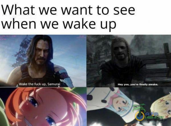 What we want to see when we wake up