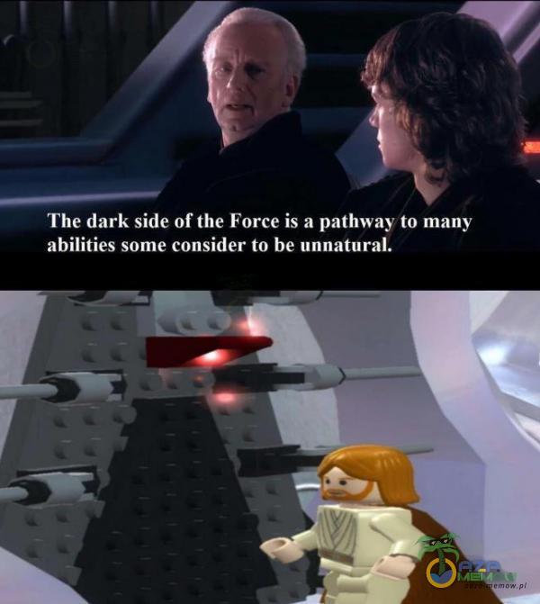 The dark side of the Force is a pathway to many abilities some consider to be unnatural.