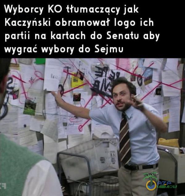 Wyborcy KO tłumaczqcy jak Kaczyński obramował logo ich partii na kartach do Senatu aby wygrać wybory do Sejmu