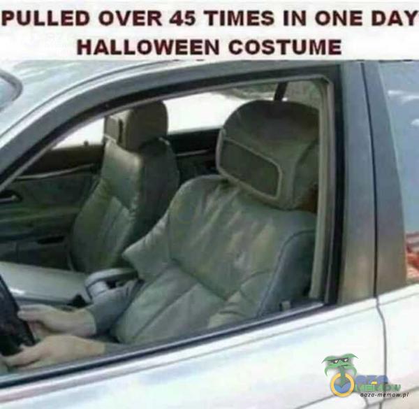 PULLED OVER 45 TIMES IN ONE DAY HALLOWEEN COSTUME