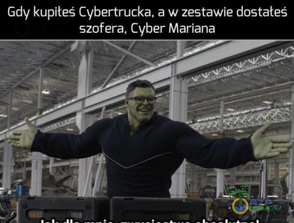Gdy kupiłeś Cybertrucka, a w zestawie dostałeś szofera, Cyber Mariana