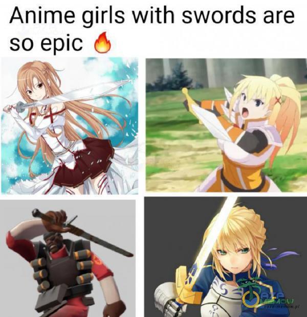 Anime girls with swords are so epic