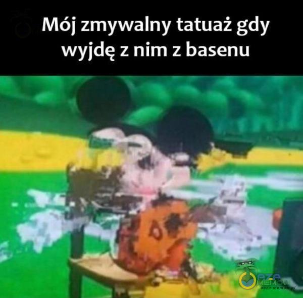 Mój zmywalny tatuaż gdy wyjdę z nim z basenu