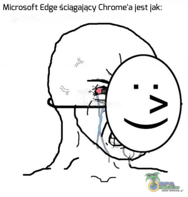Microsoft Edge ściągający Chrome a jest jak: