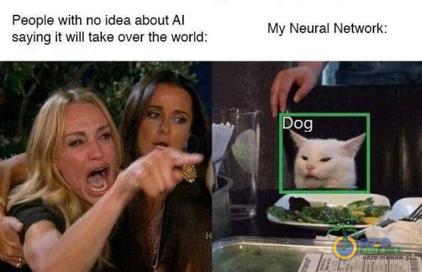 Peoe with no idea about AI My Neural Network: saying ił will take over the world: og