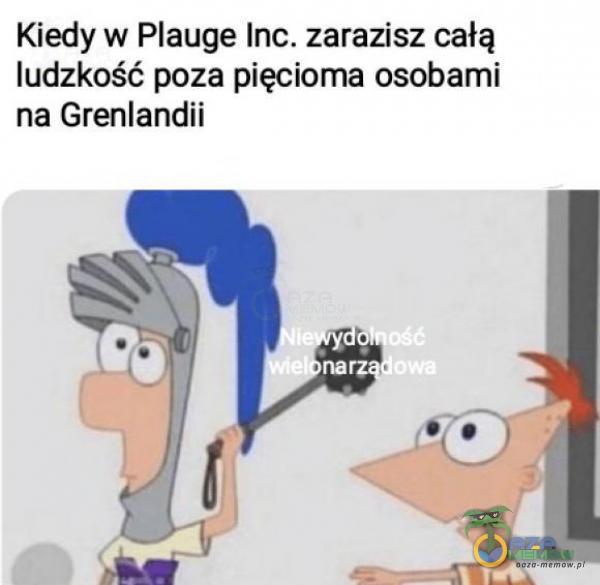 Kiedy w Plauge Inc. zarazlsz całą ludzkość poza pięcioma osobami na Grenlandii