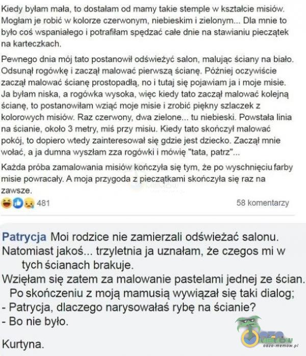   Kiedy byłam mała, to dostałam od mamy takie steme w kształcie misiów. Mogłam je robić w kolorze czerwonym, niebieskim i Dla mnie to było coś wspaniałego i potrafiłam spędzać całe dnie na stawianiu pieczątek na karteczkach, Pewnego...