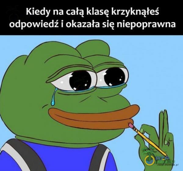 Kiedy na całą klasę krzyknąłeś odpowiedź i okazała się niepoprawna