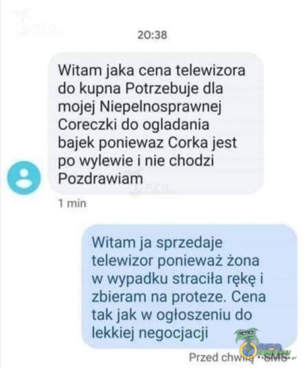  IB Witam jaka cena telewizora do kupna Potrzebuje dla mojej Niepelnosprawnej Coreczki do ogladania bajek poriewaz Corka jest powylewie i nie chodzi e Pozdrawiam 1 mih Witam ja eprzecdaje Telawizor pońieważ 200ś w wypadku stracila rękę i zbieram...