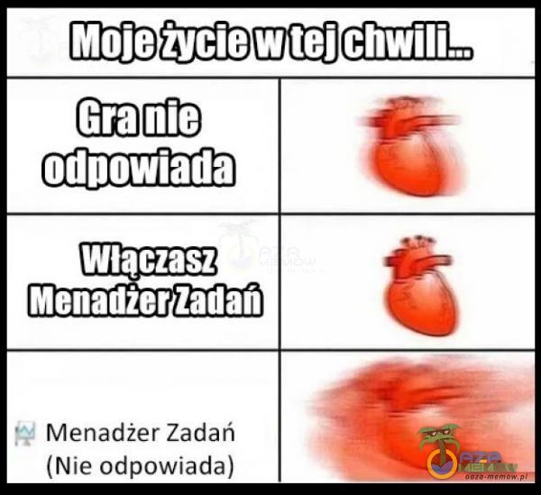 Moje życie w tej Gra nie odnowiada Włączasz Menadżer Zadań Menadżer Zadań (Nie odpowiada)