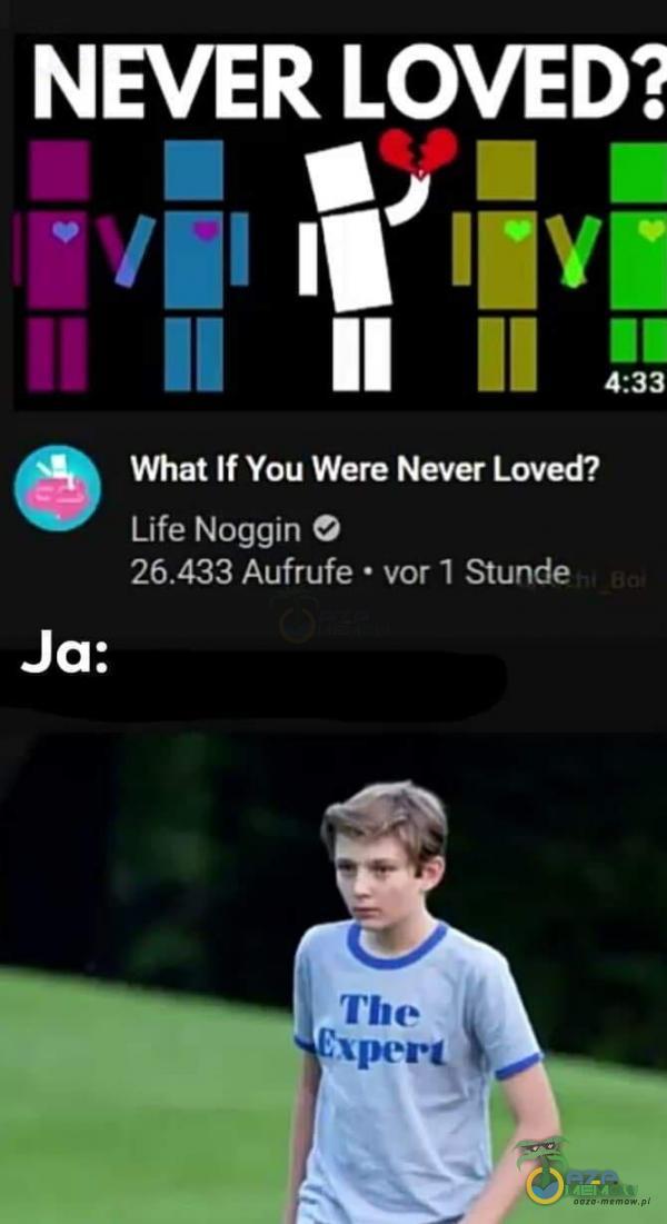 NEVER LOVED :1 [vm |]? lis || || || || What If You Were Never Loved? Life Noggin O 26 433 Aufrufe ~ vor 1 Stunde Ja: